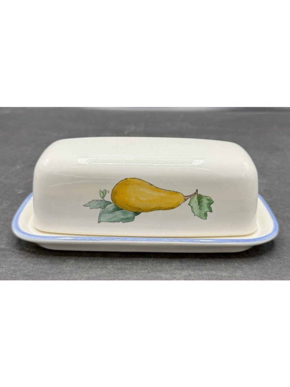Vintage Pfaltzgraff Summer Garden Lidded Butter Dish Rare Stoneware